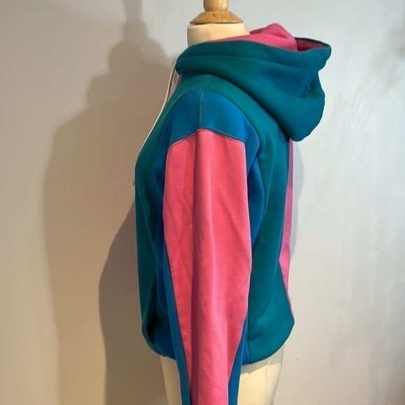 Teddy Fresh Color block hooded sweatshirt with pockets size small - Picture 7 of 11